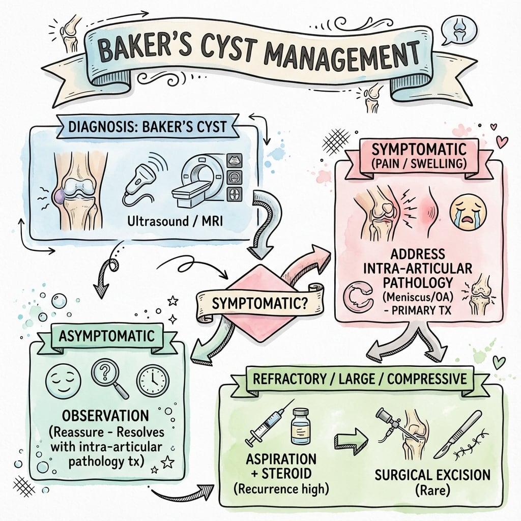 bakers cyst management algorithm