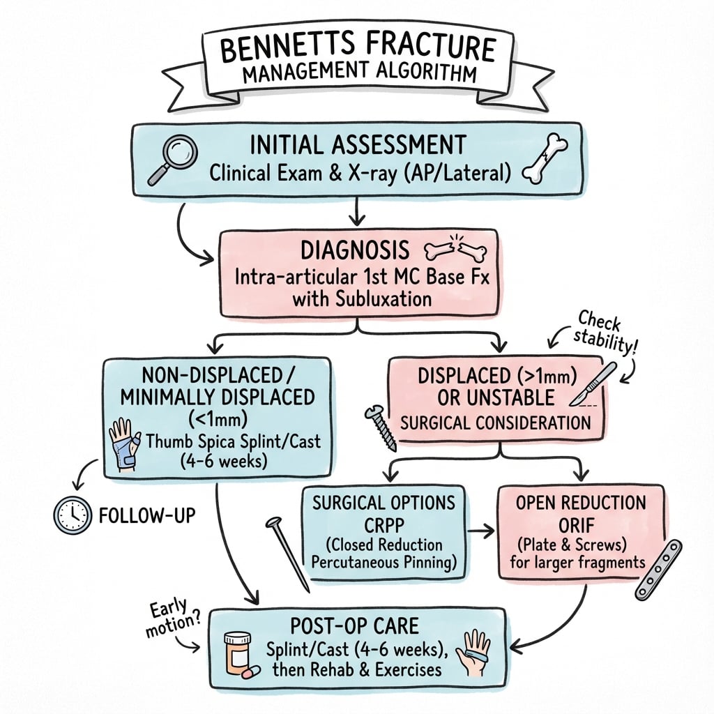 Management algorithm for Bennett's Fracture