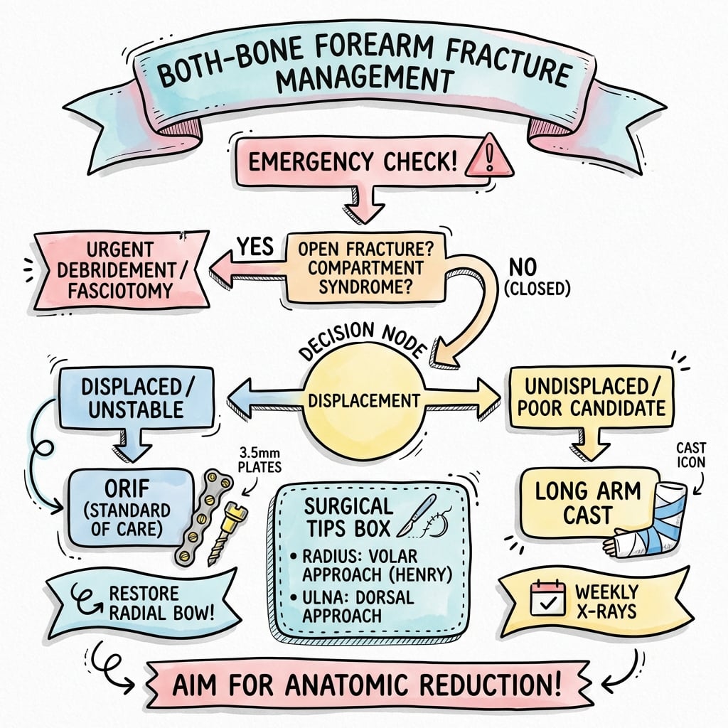 Adult Both-Bone Forearm Fracture Management Algorithm