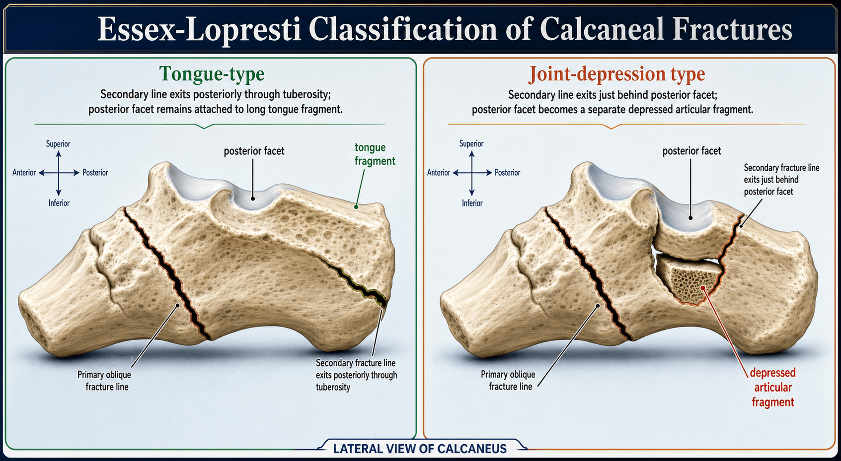 Essex-Lopresti classification of calcaneal fractures