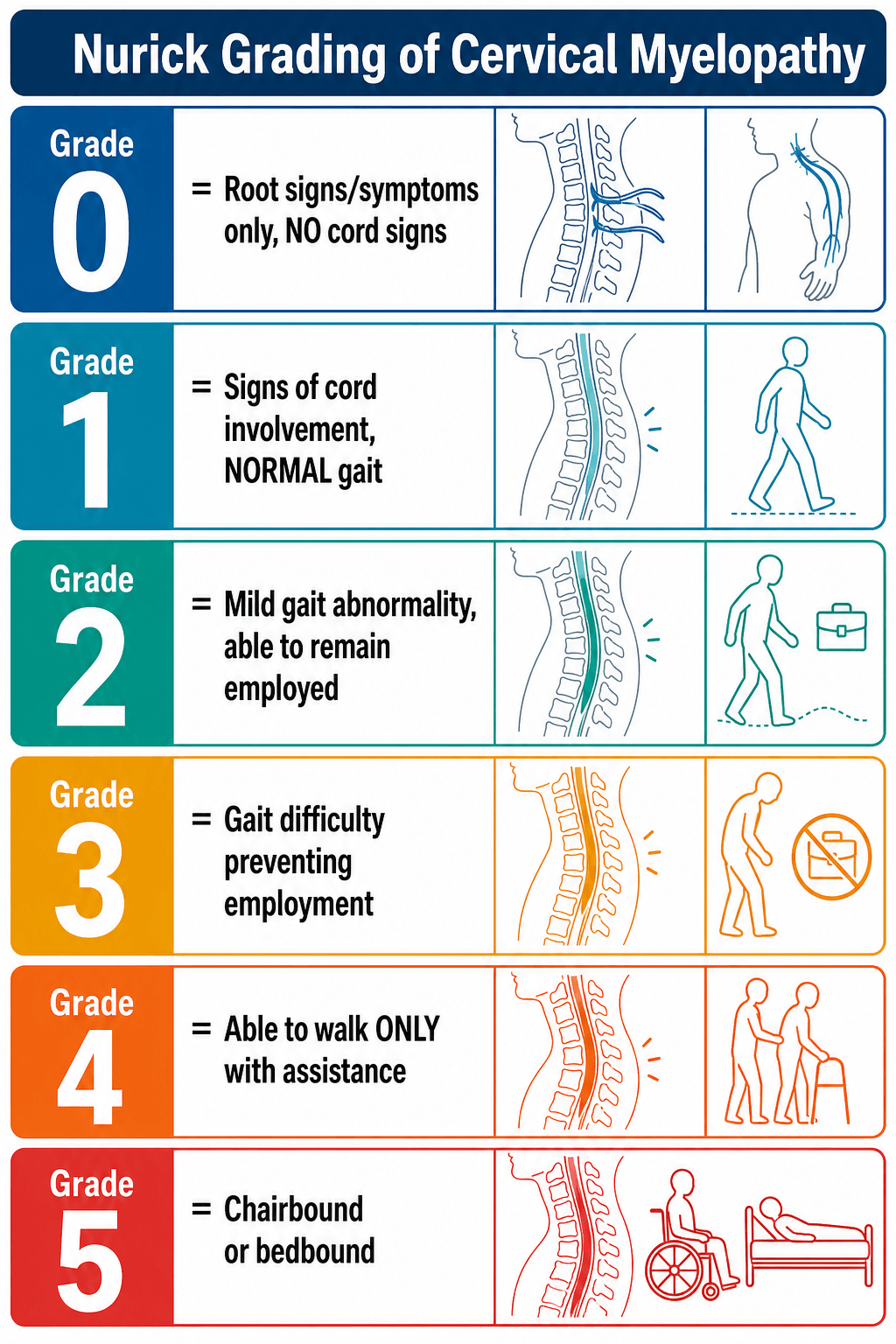 Nurick grading of cervical myelopathy