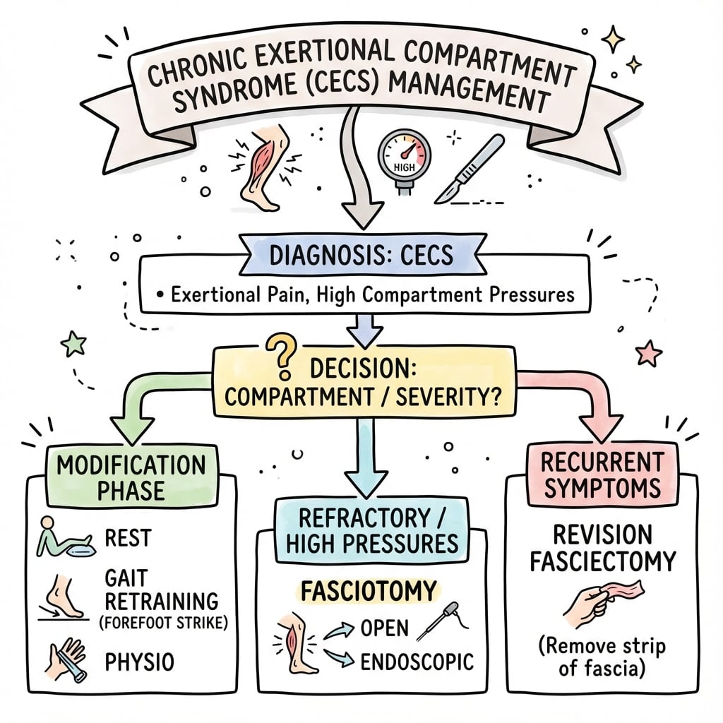 chronic exertional compartment syndrome management algorithm