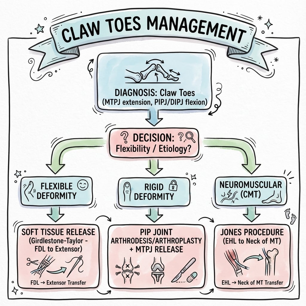 claw toes management algorithm