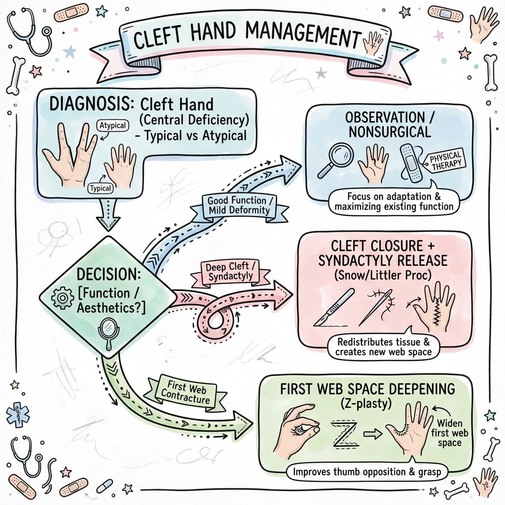 cleft hand management algorithm