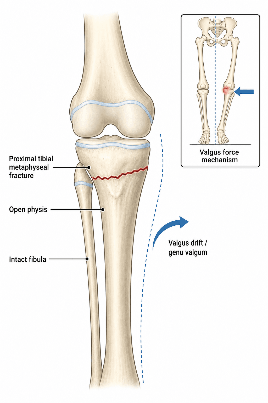 Cozen phenomenon: proximal tibial metaphyseal fracture causing post-traumatic genu valgum