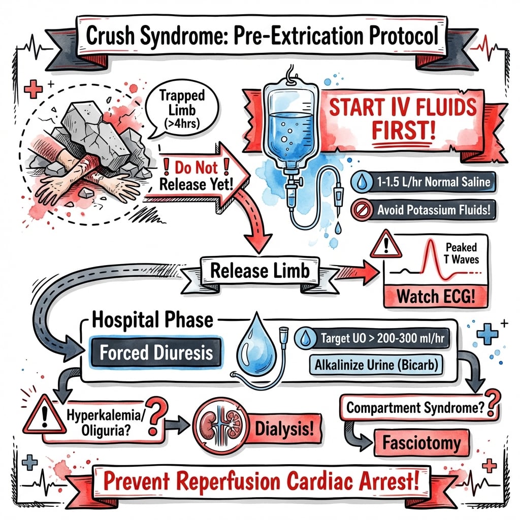 Crush Syndrome Management Algorithm
