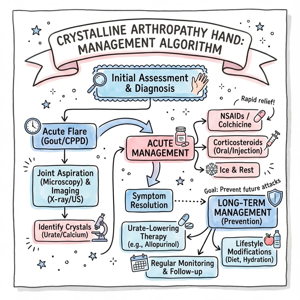 Management algorithm for Crystalline Arthropathy Hand