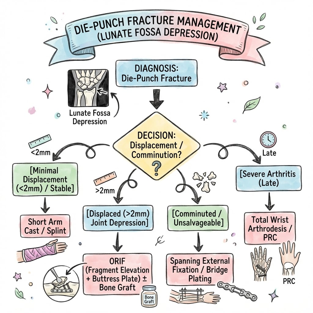 die punch fractures management algorithm