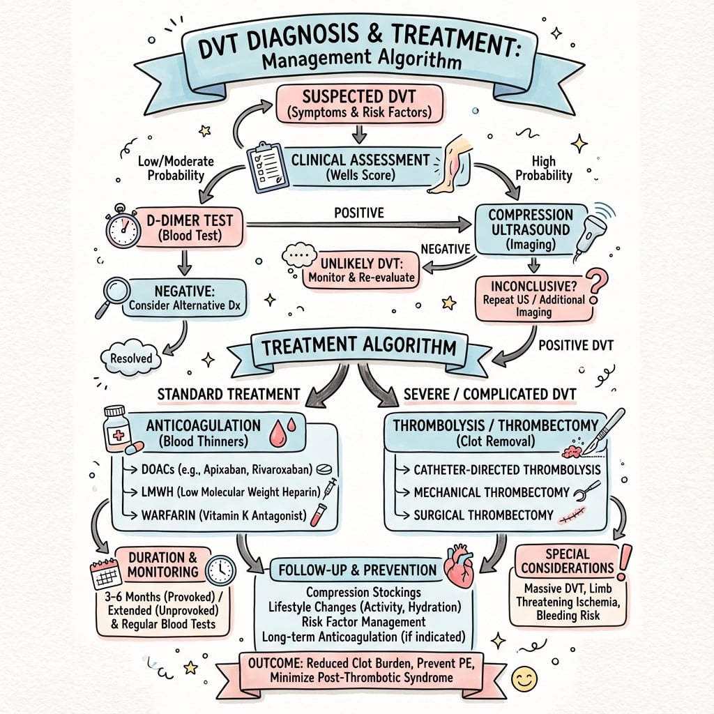 Management algorithm for Dvt Diagnosis Treatment