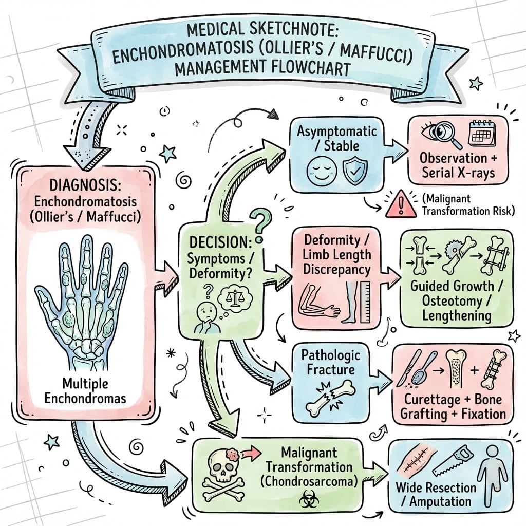 enchondromatosis olliers management algorithm