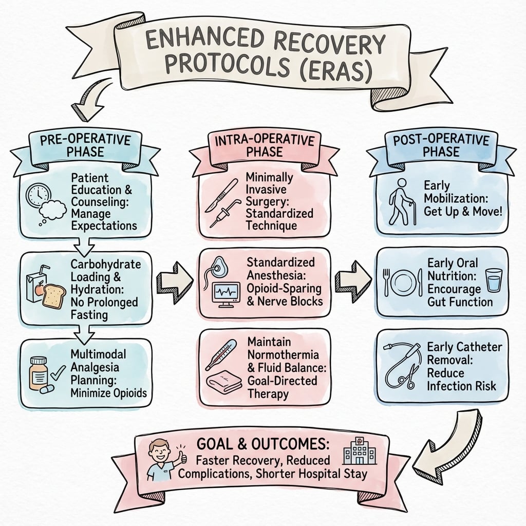 Management algorithm for Enhanced Recovery Protocols Eras