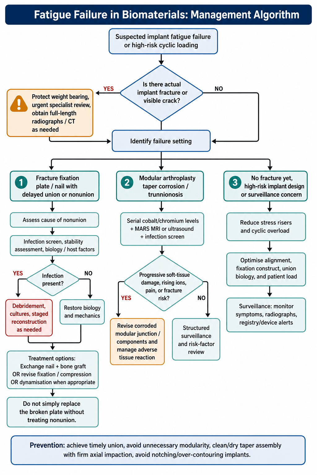 Management algorithm for suspected implant fatigue failure
