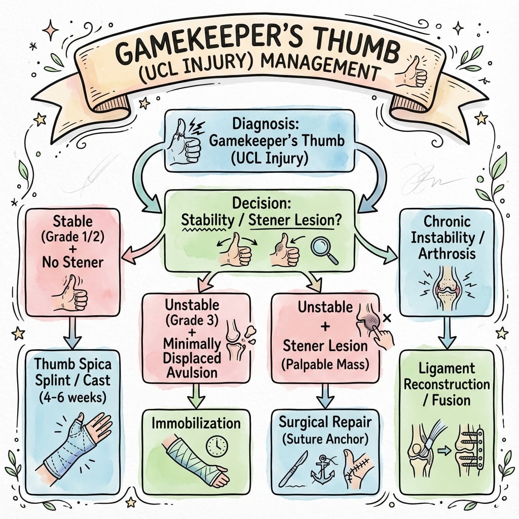 Gamekeeper Thumb Management Algorithm