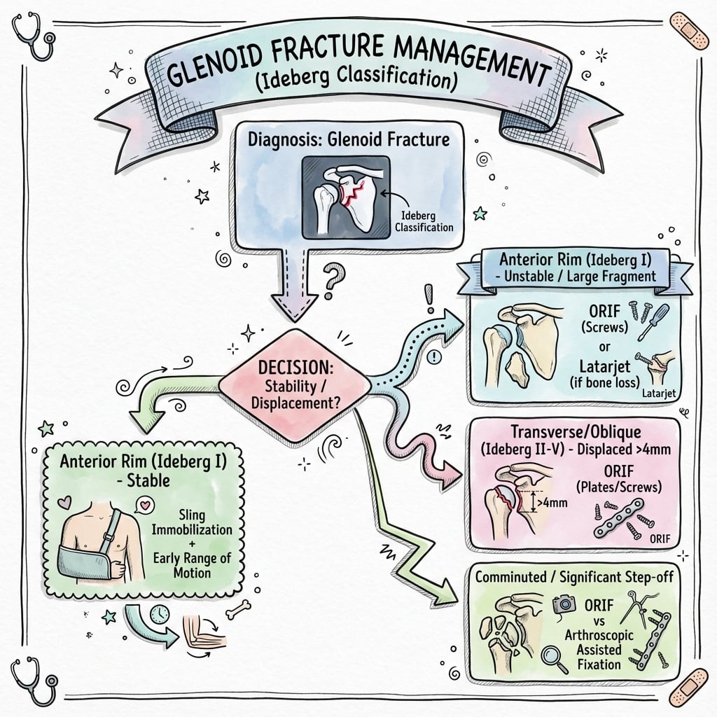 glenoid fractures management algorithm
