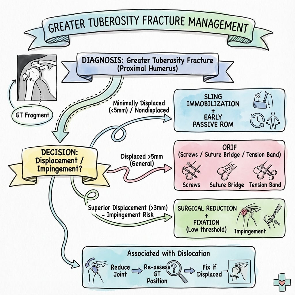 greater tuberosity fractures management algorithm