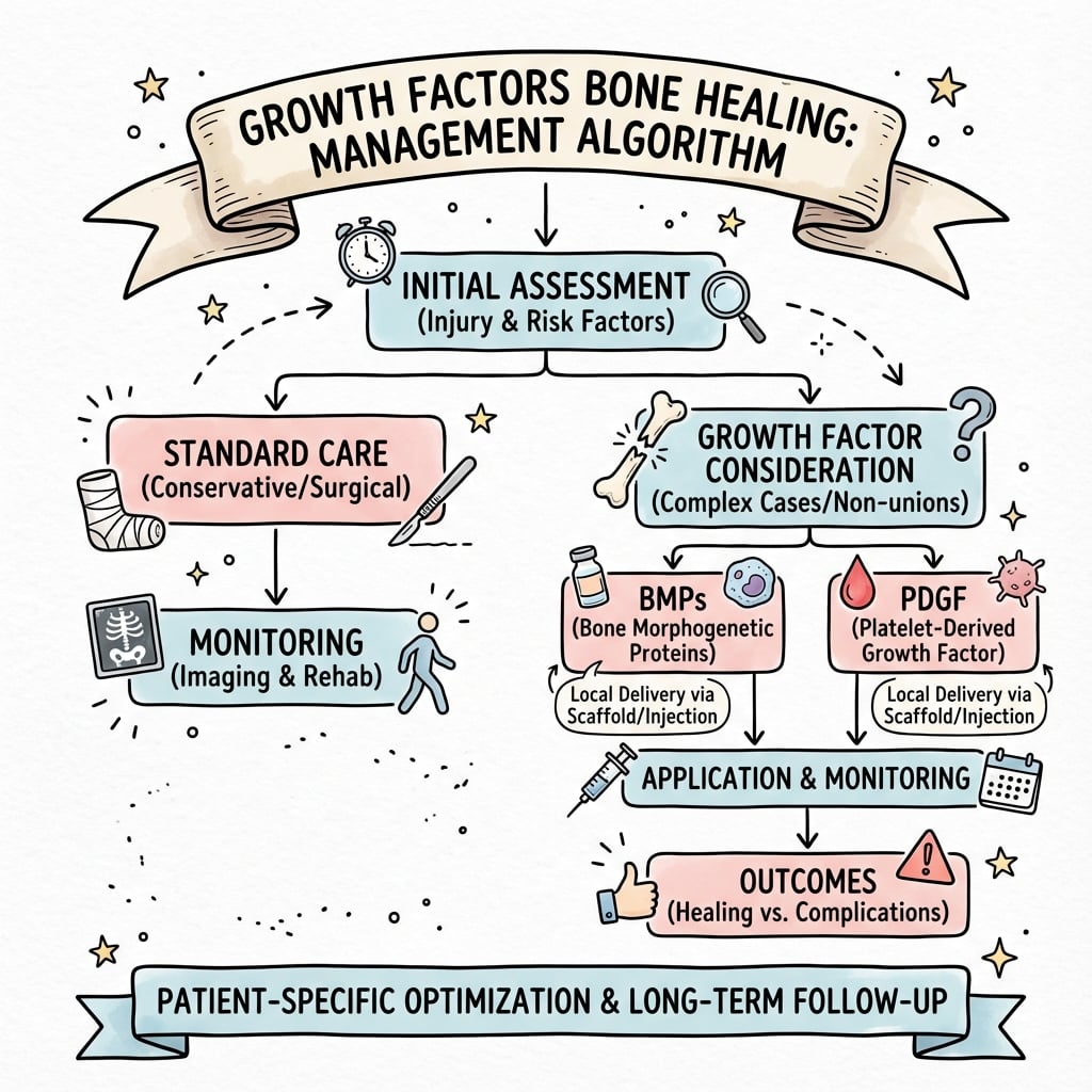 Management algorithm for Growth Factors Bone Healing