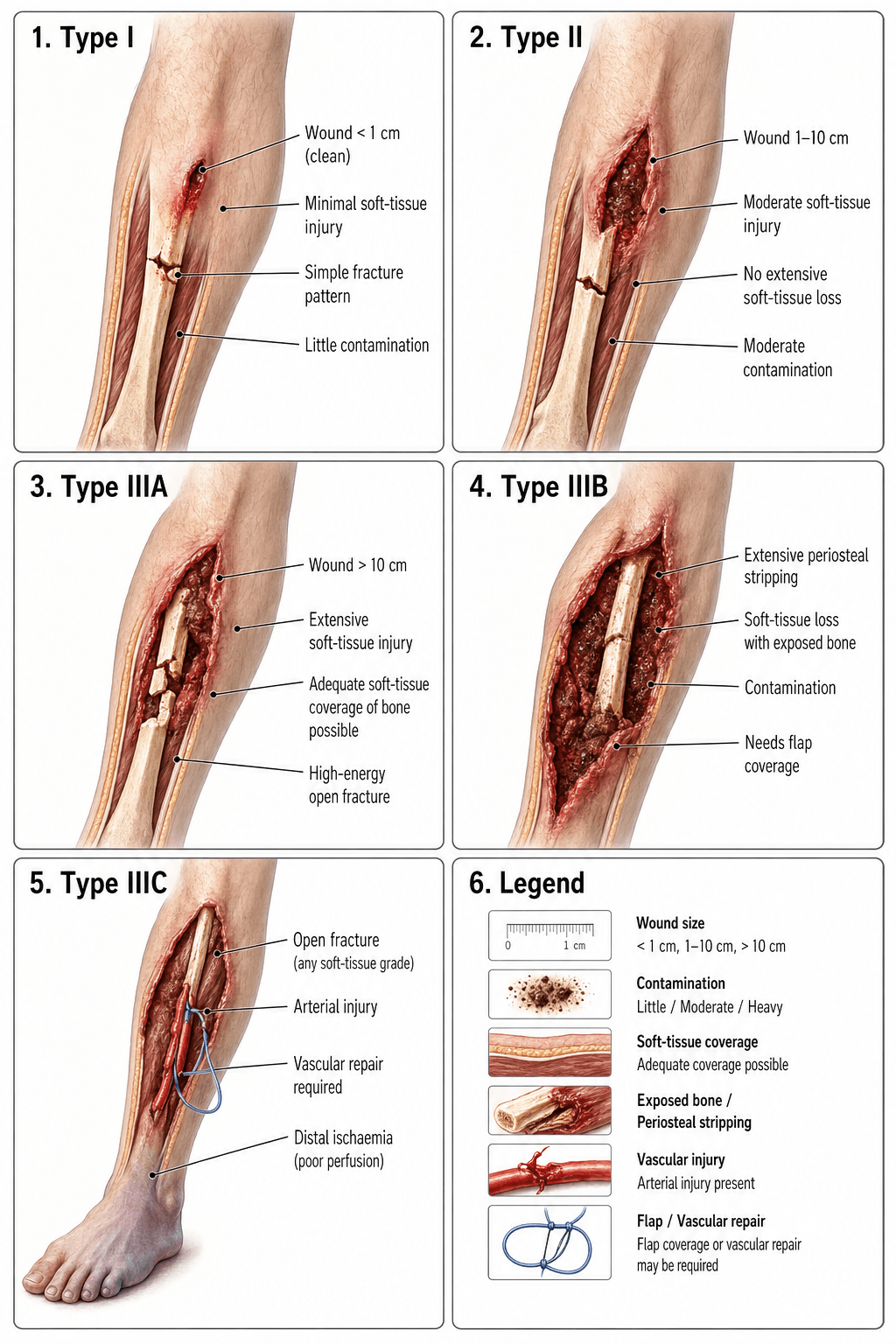 Gustilo-Anderson Classification of Open Fractures