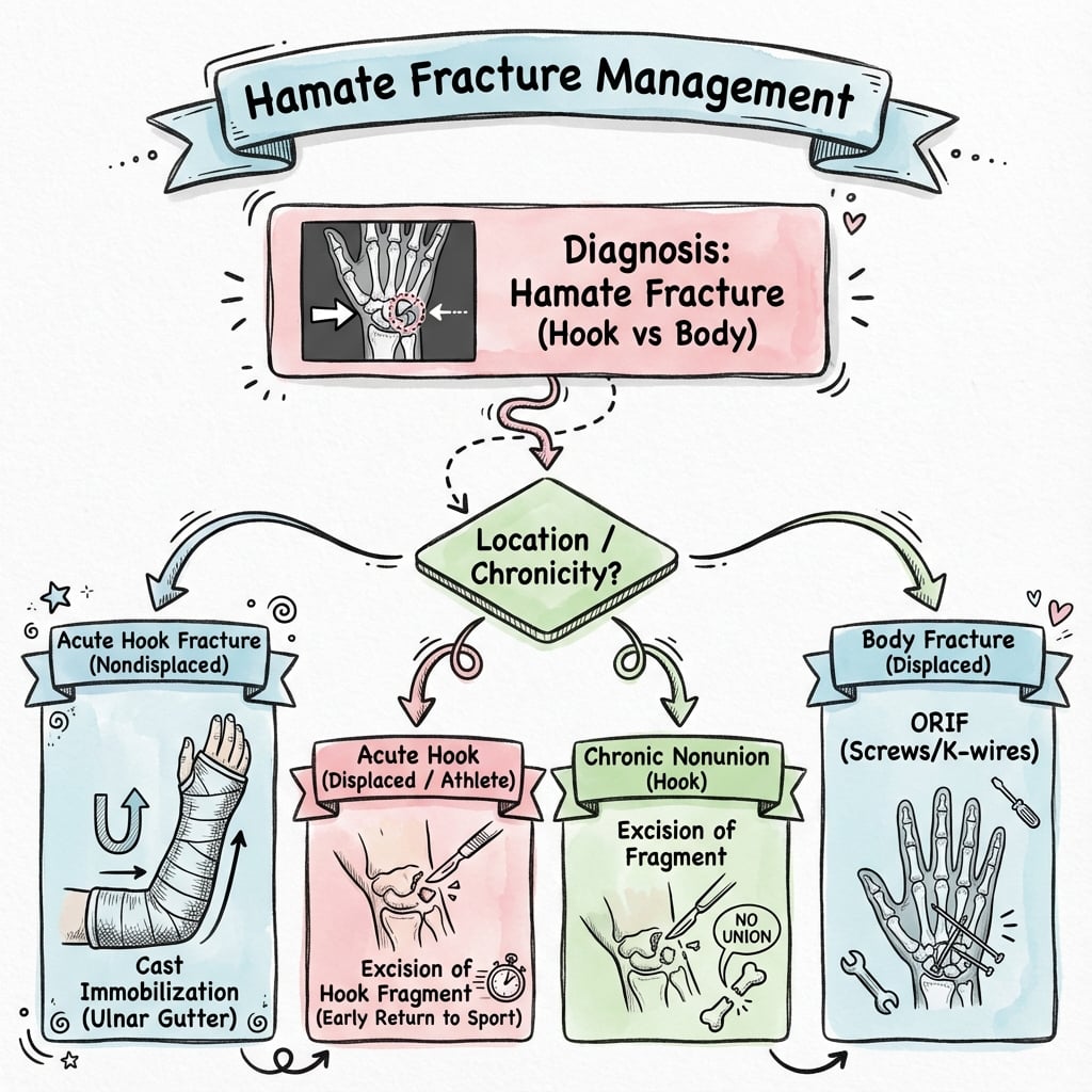 hamate fractures management algorithm