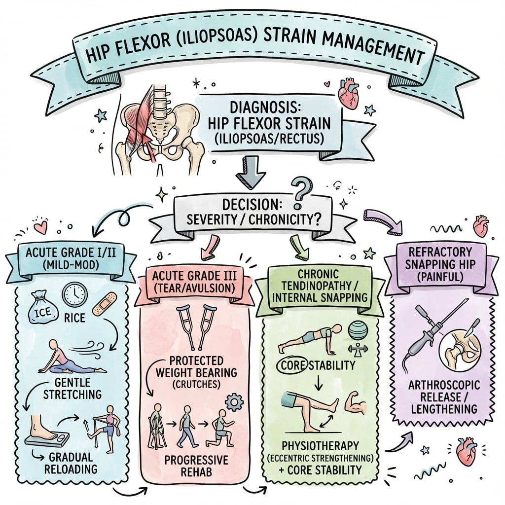 hip flexor strains management algorithm