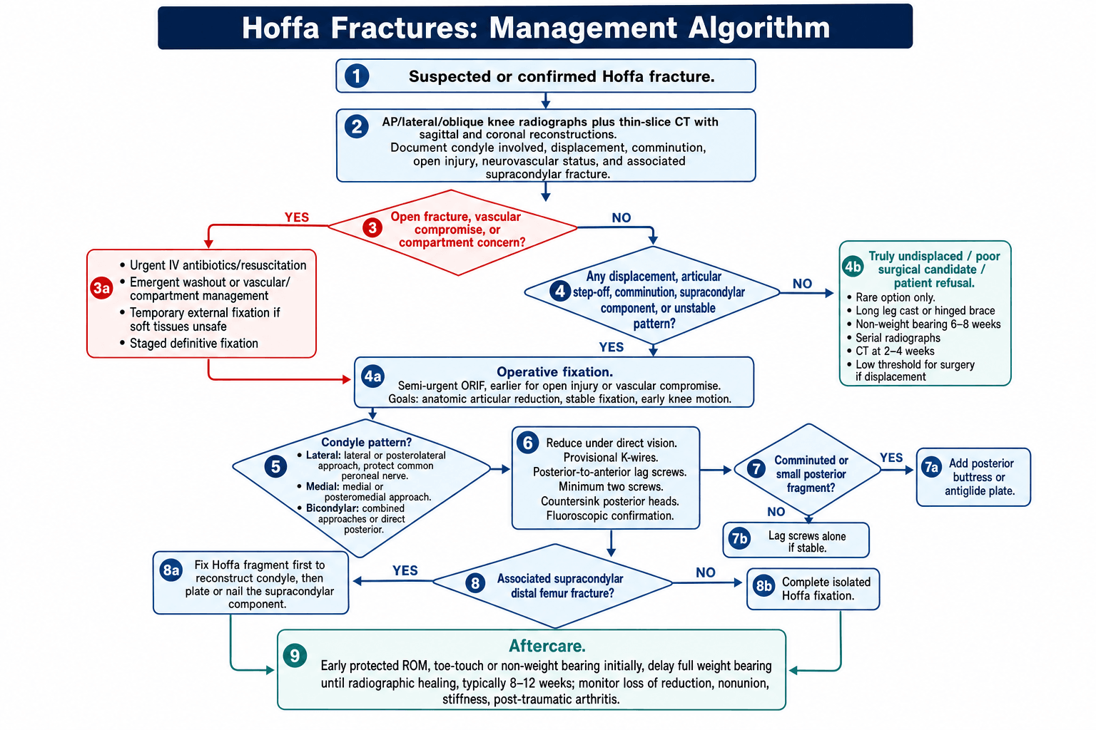 hoffa fractures management algorithm