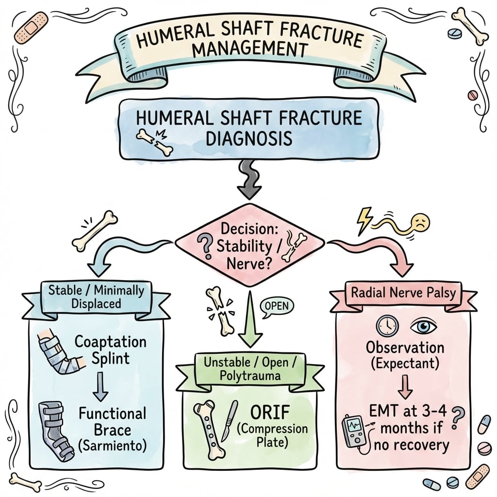Management algorithm for humeral shaft fractures