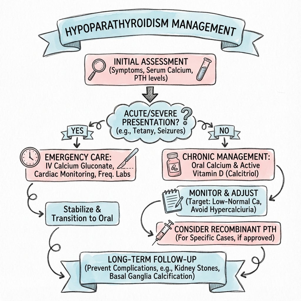Management algorithm for Hypoparathyroidism