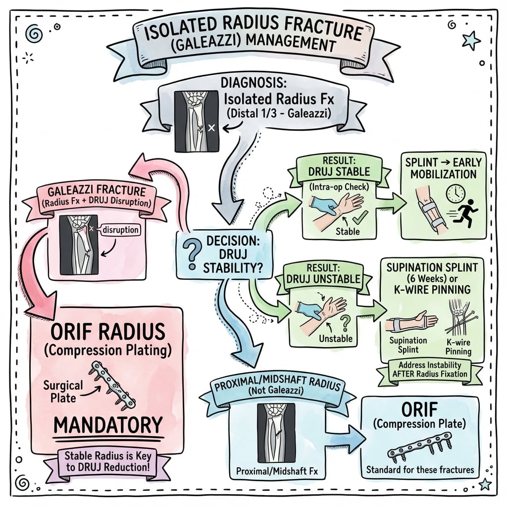 isolated radius fractures management algorithm