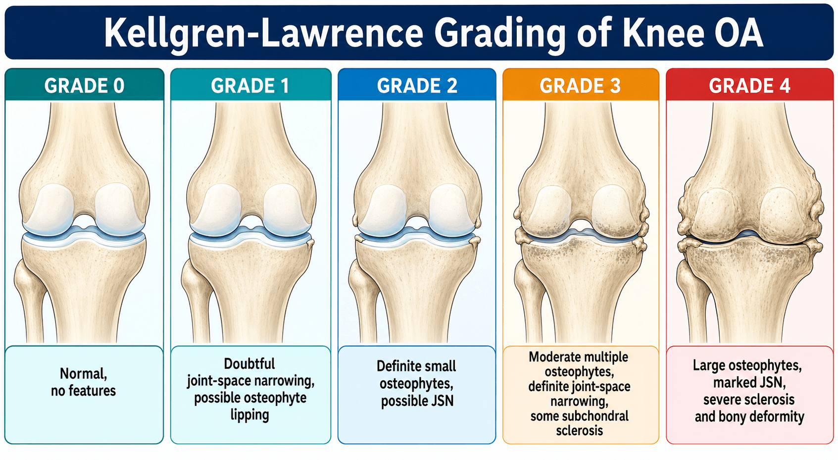Kellgren-Lawrence grading of knee OA