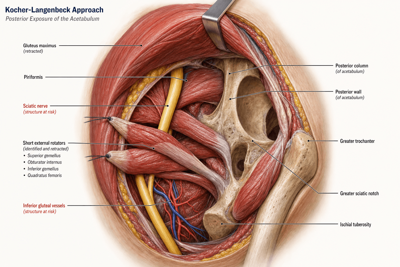 Kocher-Langenbeck Approach to the Posterior Acetabulum