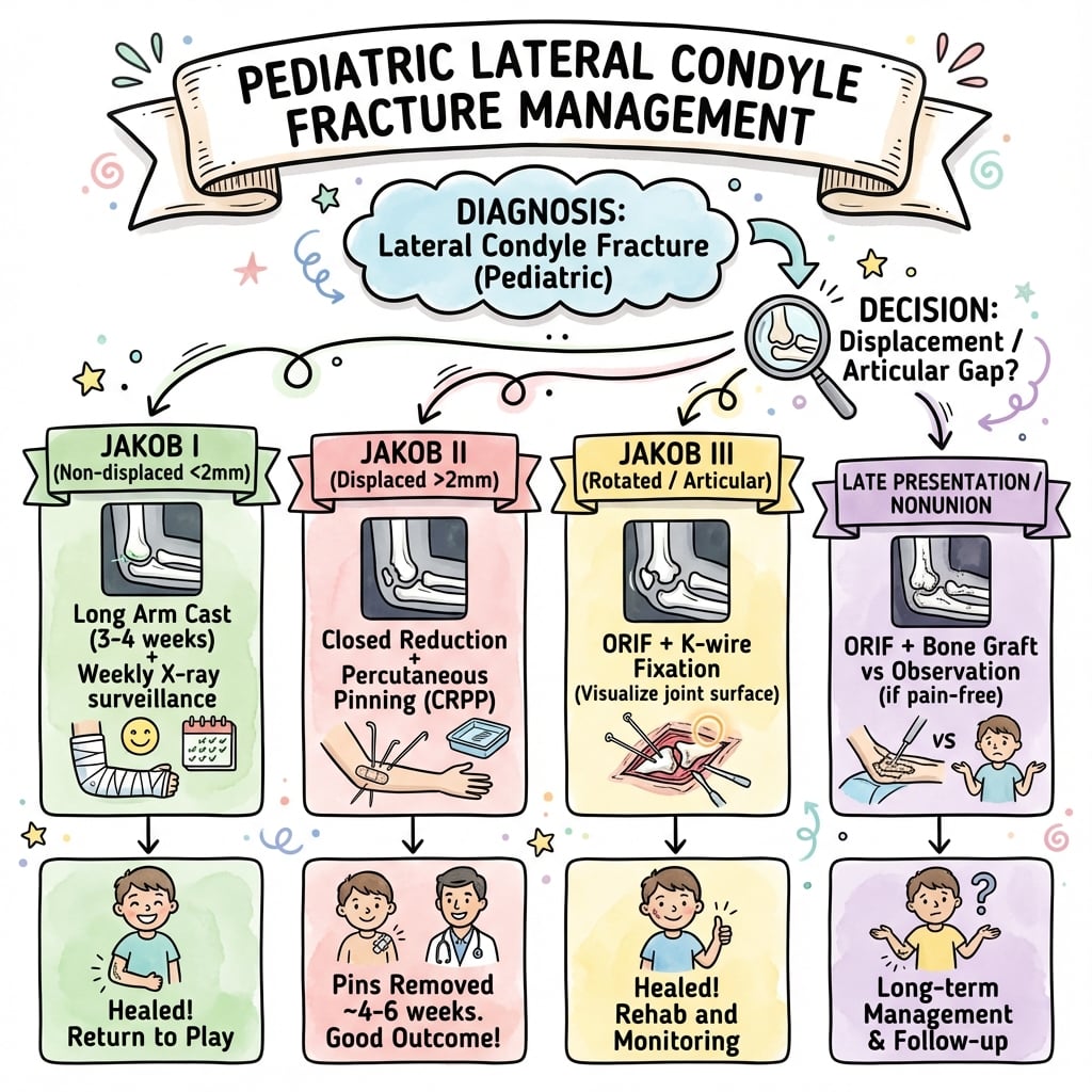 lateral condyle fractures pediatric management algorithm