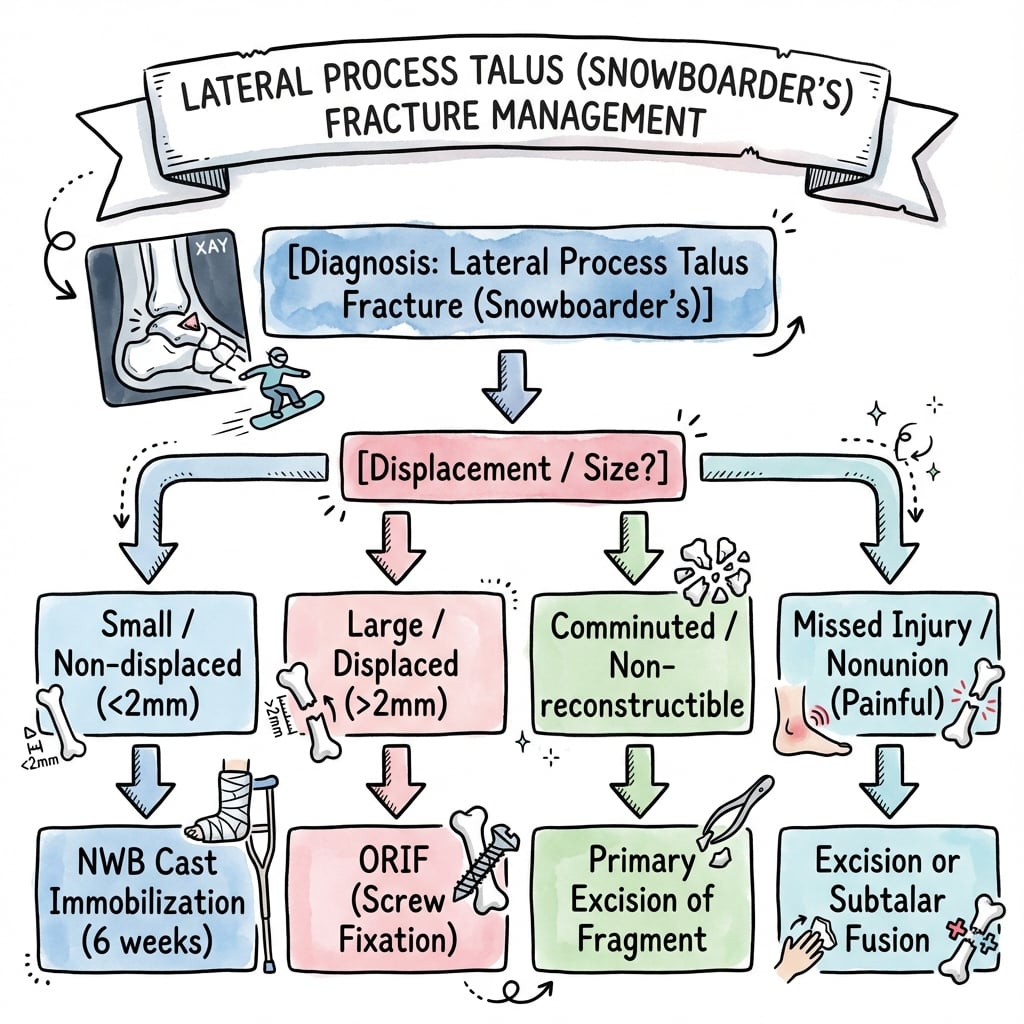lateral process talus fractures management algorithm