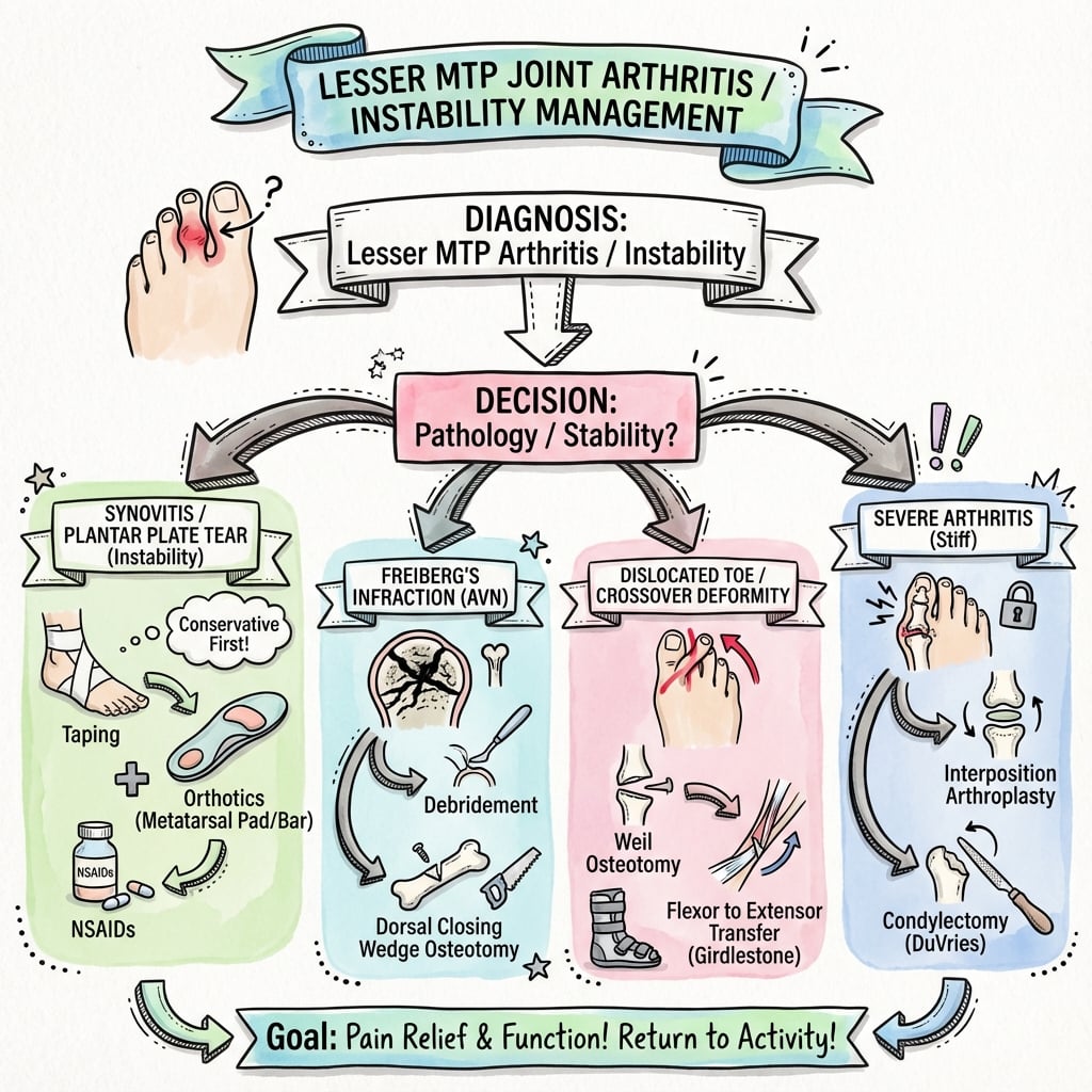 lesser mtp arthritis management algorithm