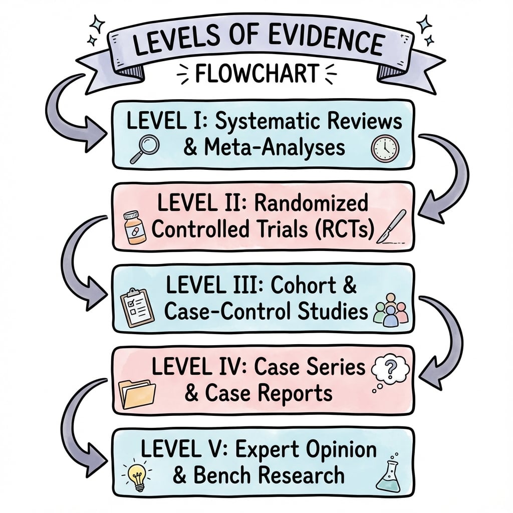 Management algorithm for Levels Of Evidence