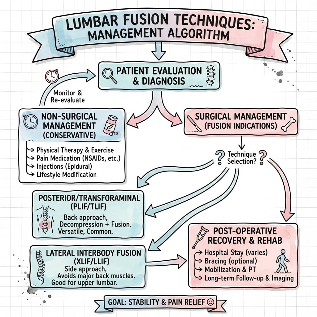 Management algorithm for Lumbar Fusion Techniques
