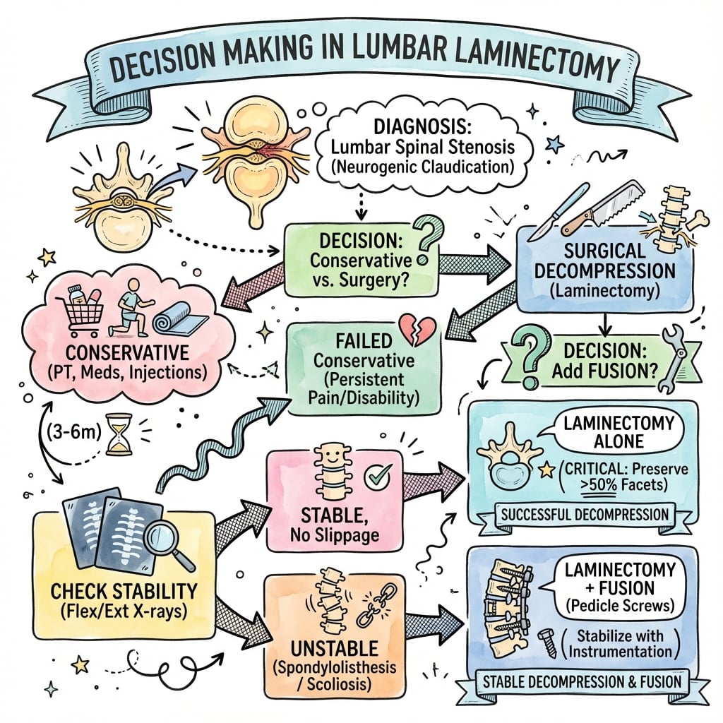 lumbar laminectomy management algorithm