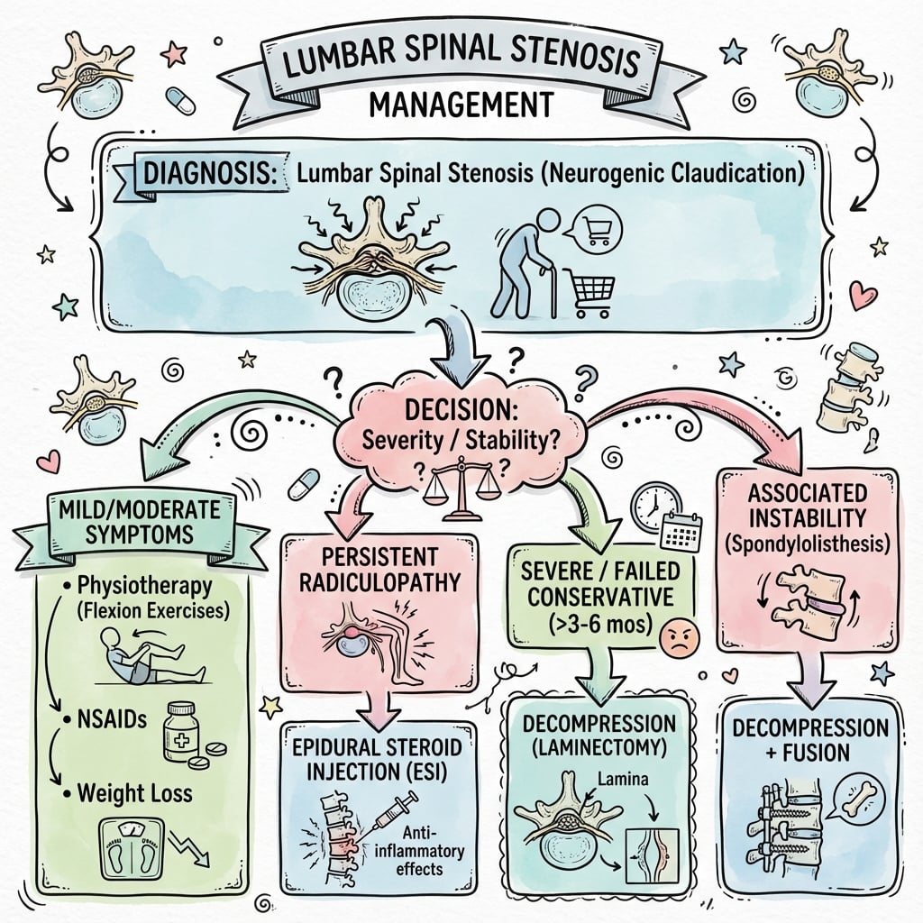 Lumbar spinal stenosis management algorithm