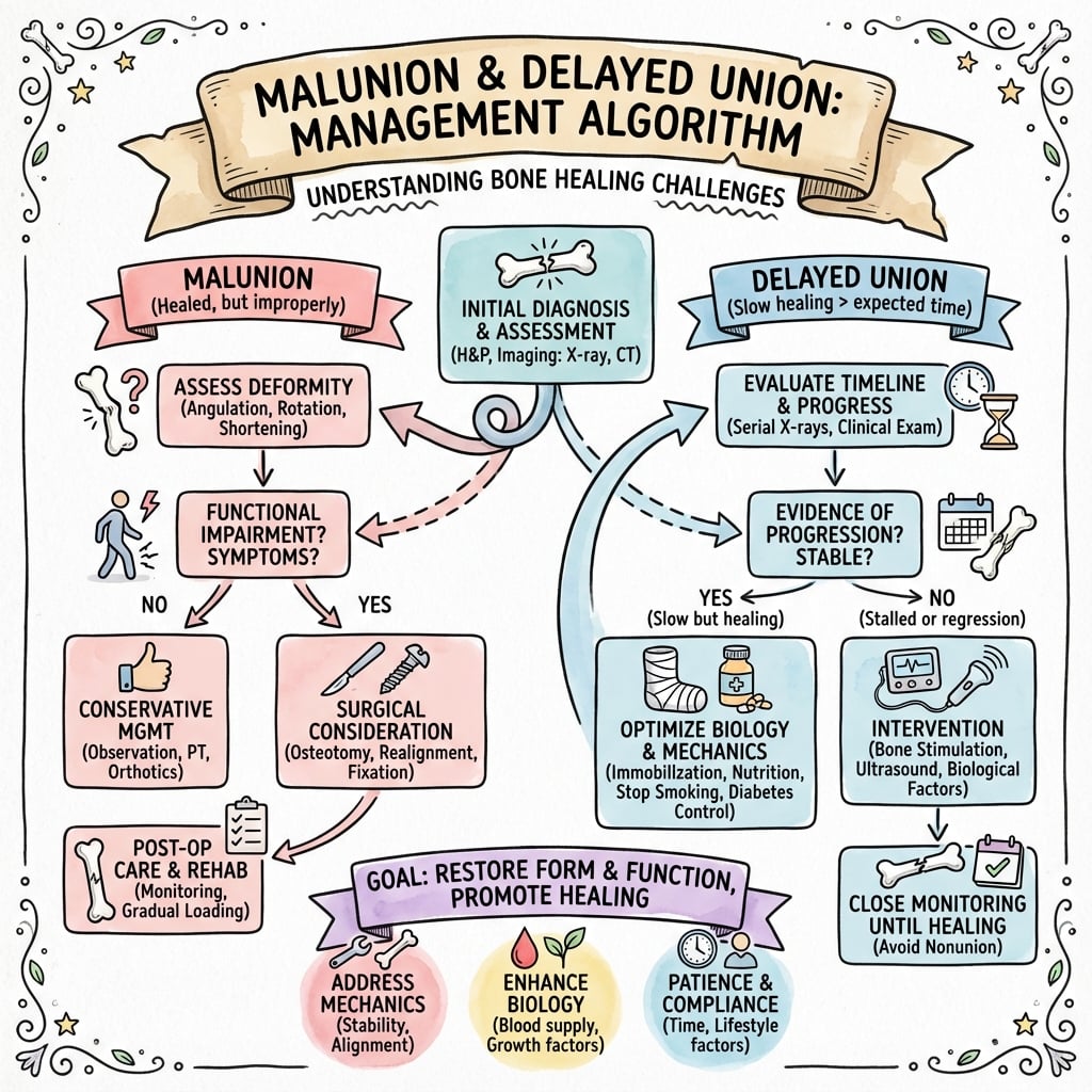 Management algorithm for Malunion Delayed Union