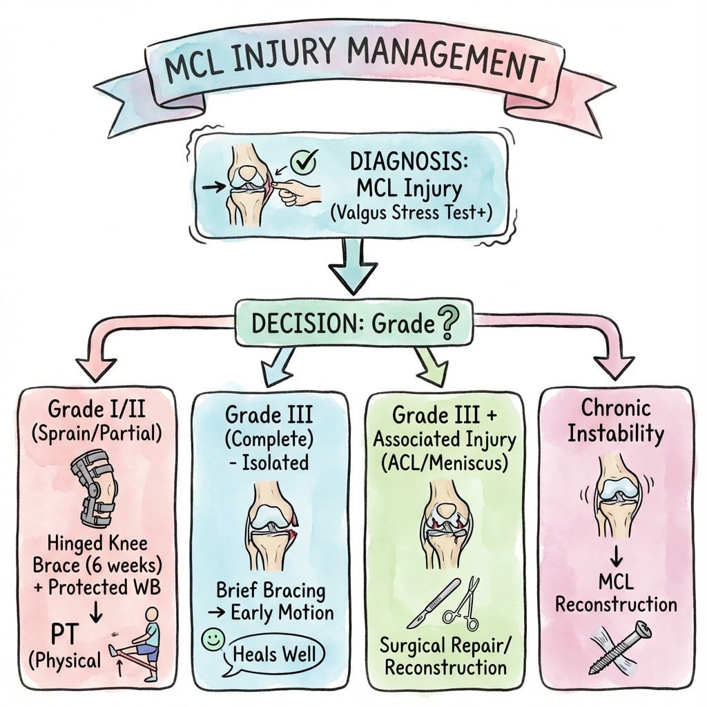 mcl injuries management algorithm