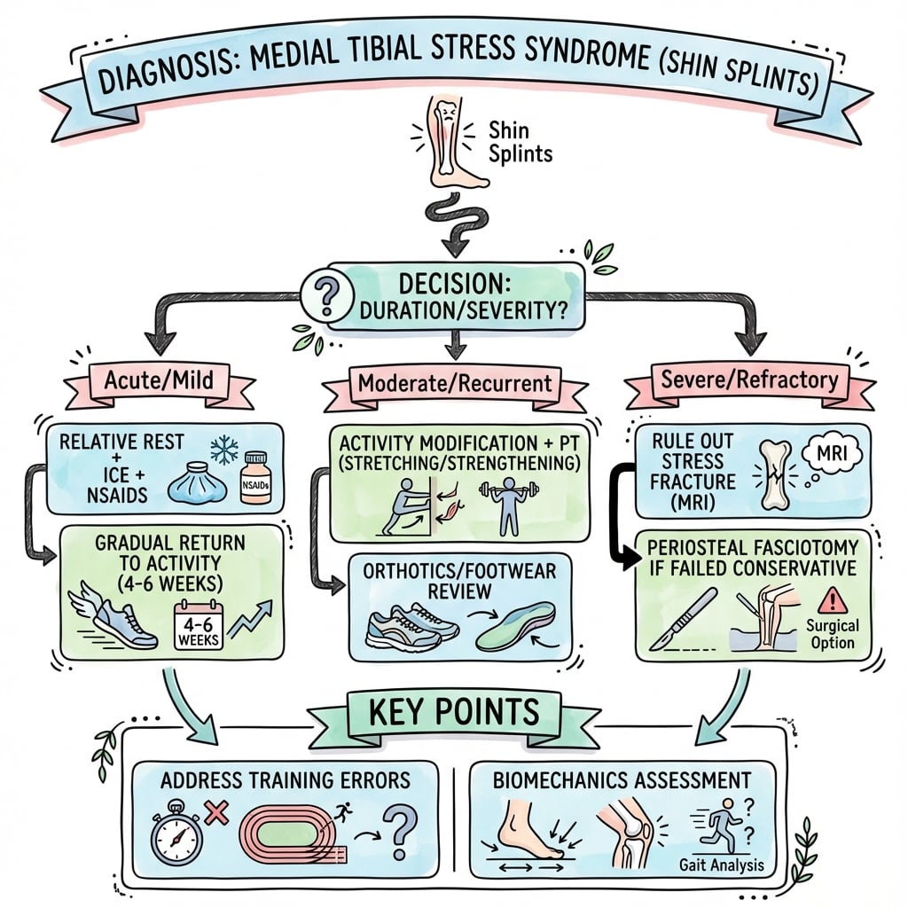 medial tibial stress syndrome management algorithm