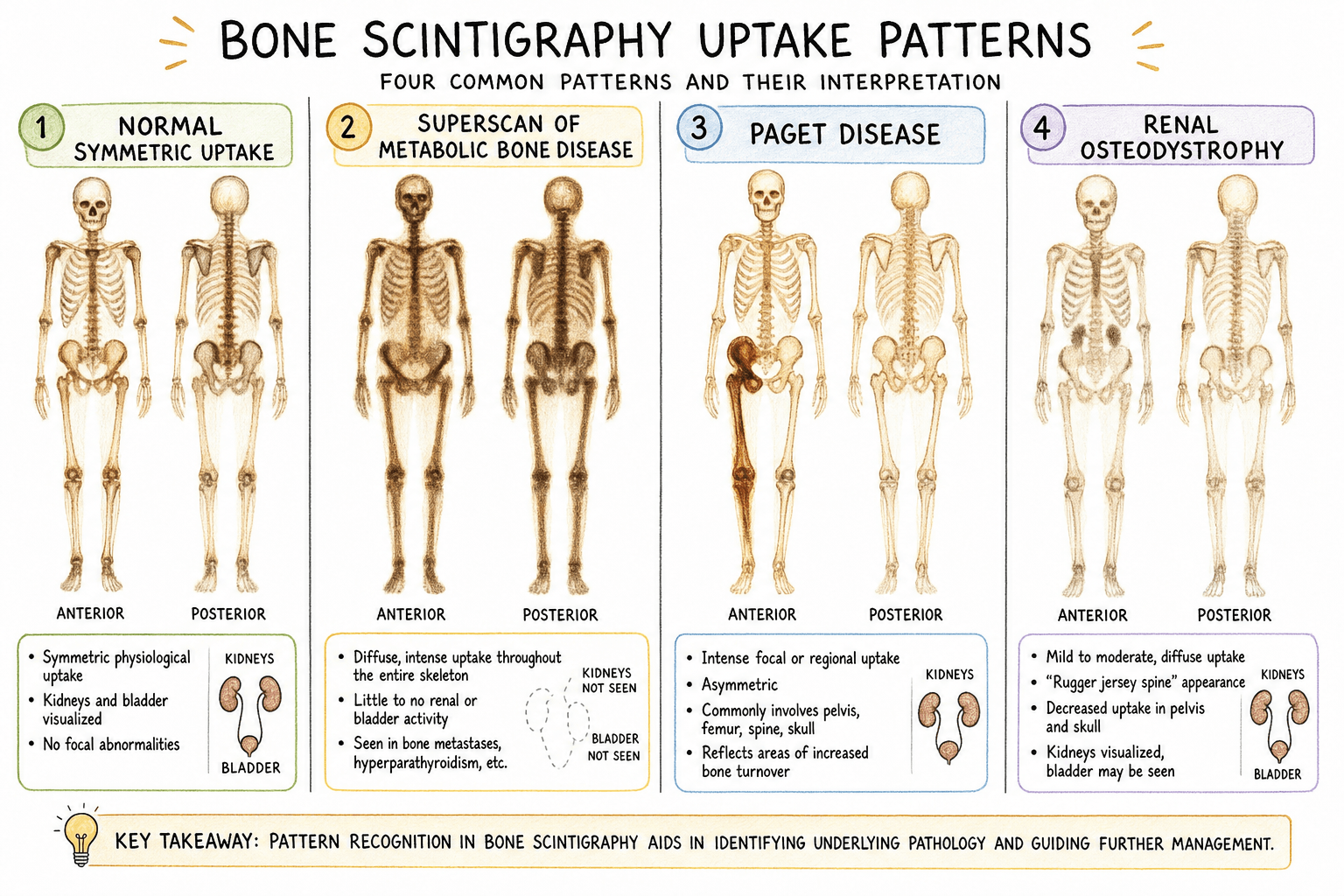 Technetium-99m bone scan whole-body uptake patterns in metabolic bone disease