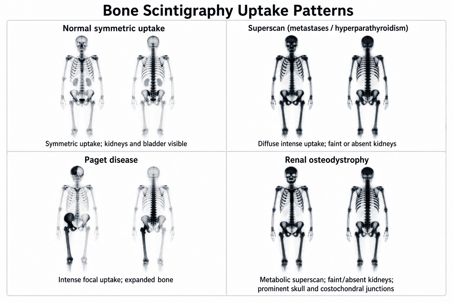 Technetium-99m bone scan whole-body uptake patterns in metabolic bone disease