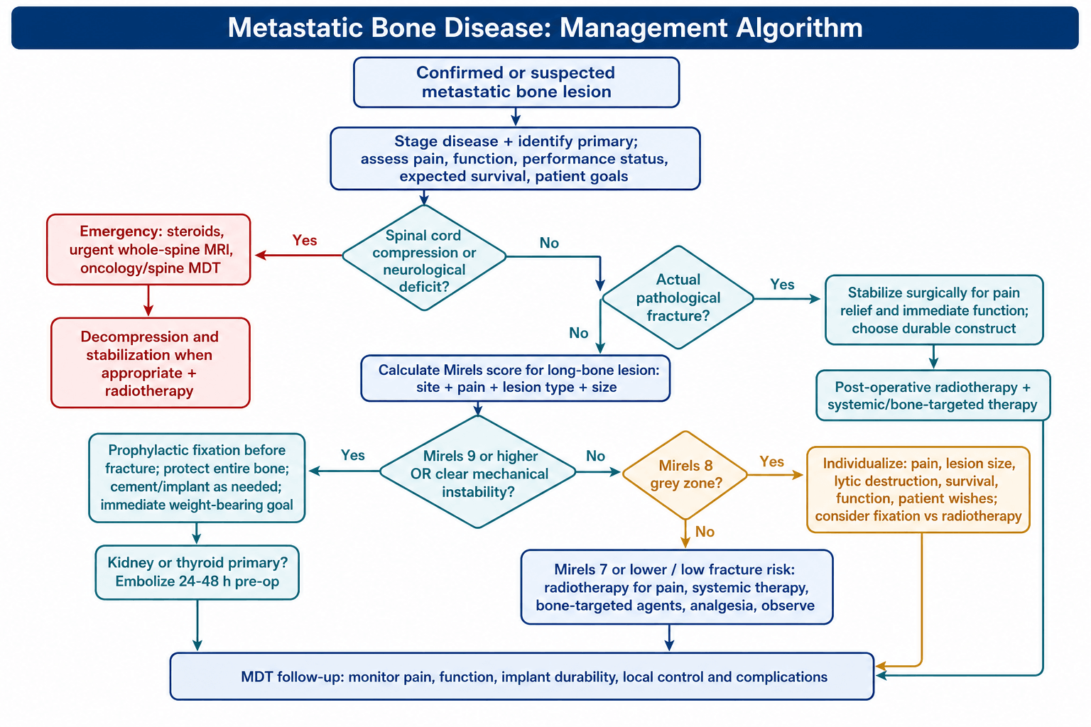 Metastatic Bone Disease Management Algorithm