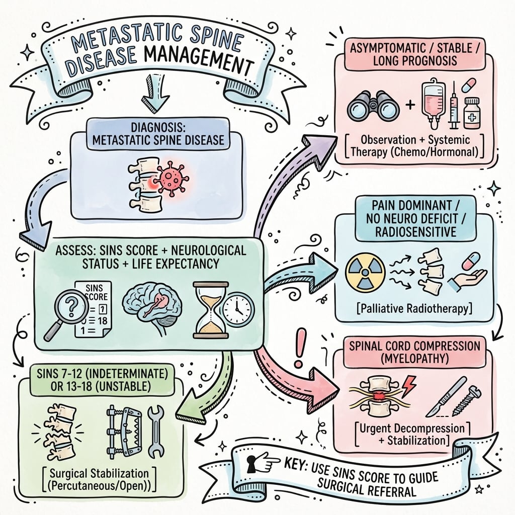 metastatic spine disease management algorithm
