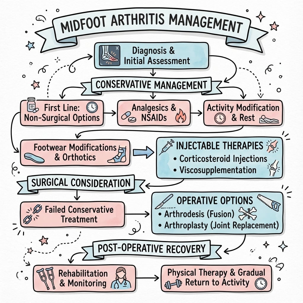 Management algorithm for Midfoot Arthritis