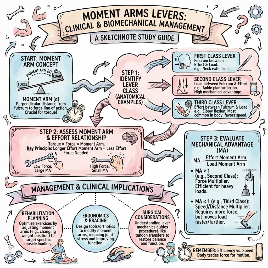 Management algorithm for Moment Arms Levers