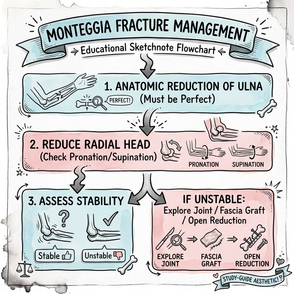 Monteggia Fracture Management Algorithm
