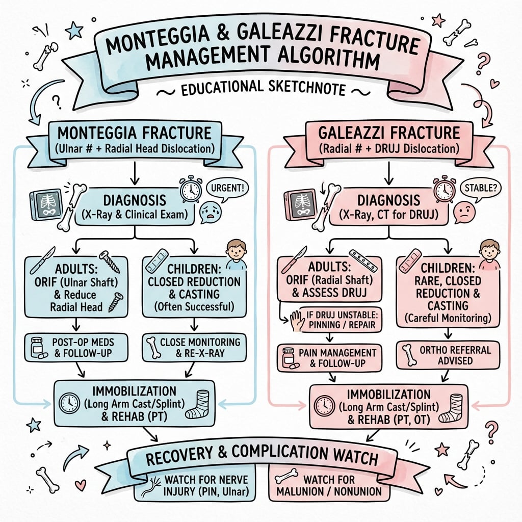 Management algorithm for Monteggia Galeazzi Fracture