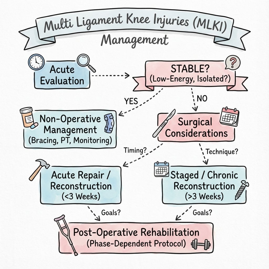 Management algorithm for Multi Ligament Knee Injuries