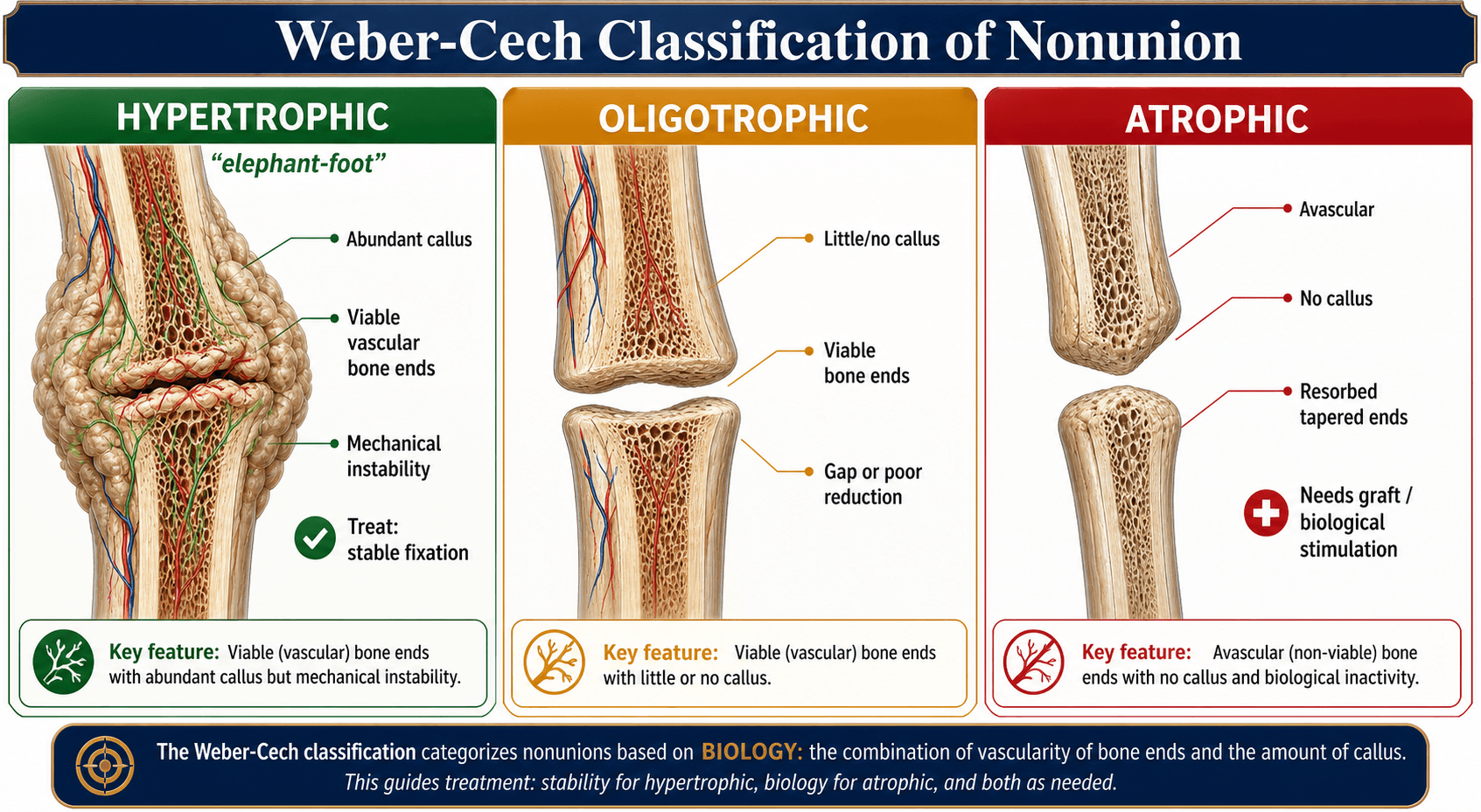 Weber-Cech classification of nonunion