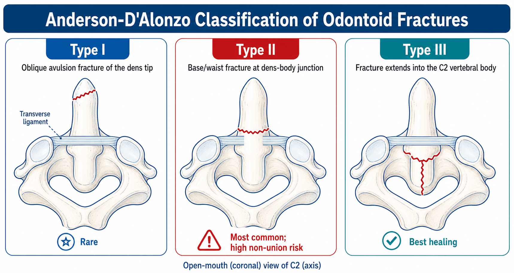 Anderson-D'Alonzo classification of odontoid fractures